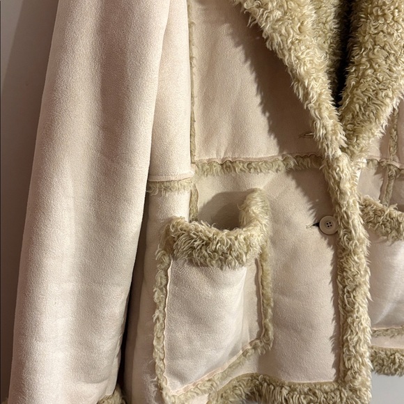 Y2K Cato Faux Suede & Shearling Exposed Seams Women’s Coat/Winter Jacket Size XL - Picture 6 of 17